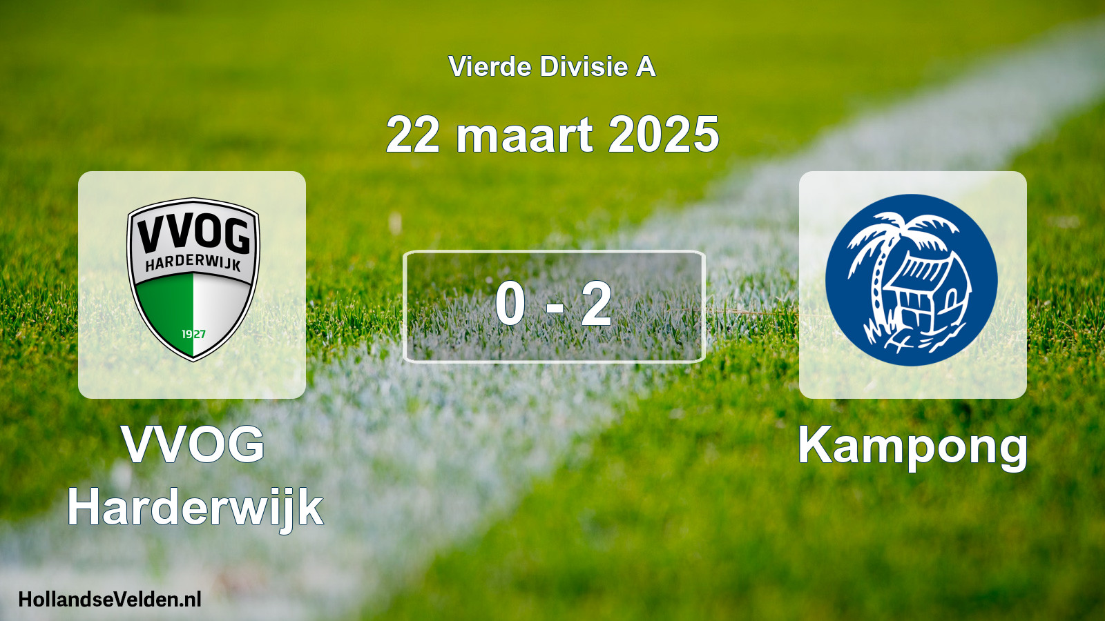 Total number of matches played: VVOG Harderwijk - Kampong 0 - 2 (22 March 2025)