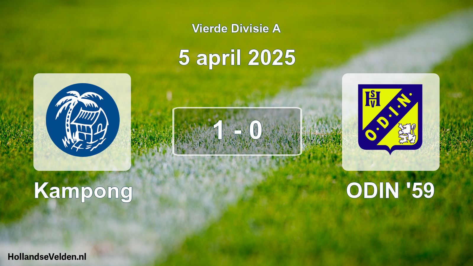 Total number of matches played: Kampong - ODIN '59 1 - 0 (5 April 2025)