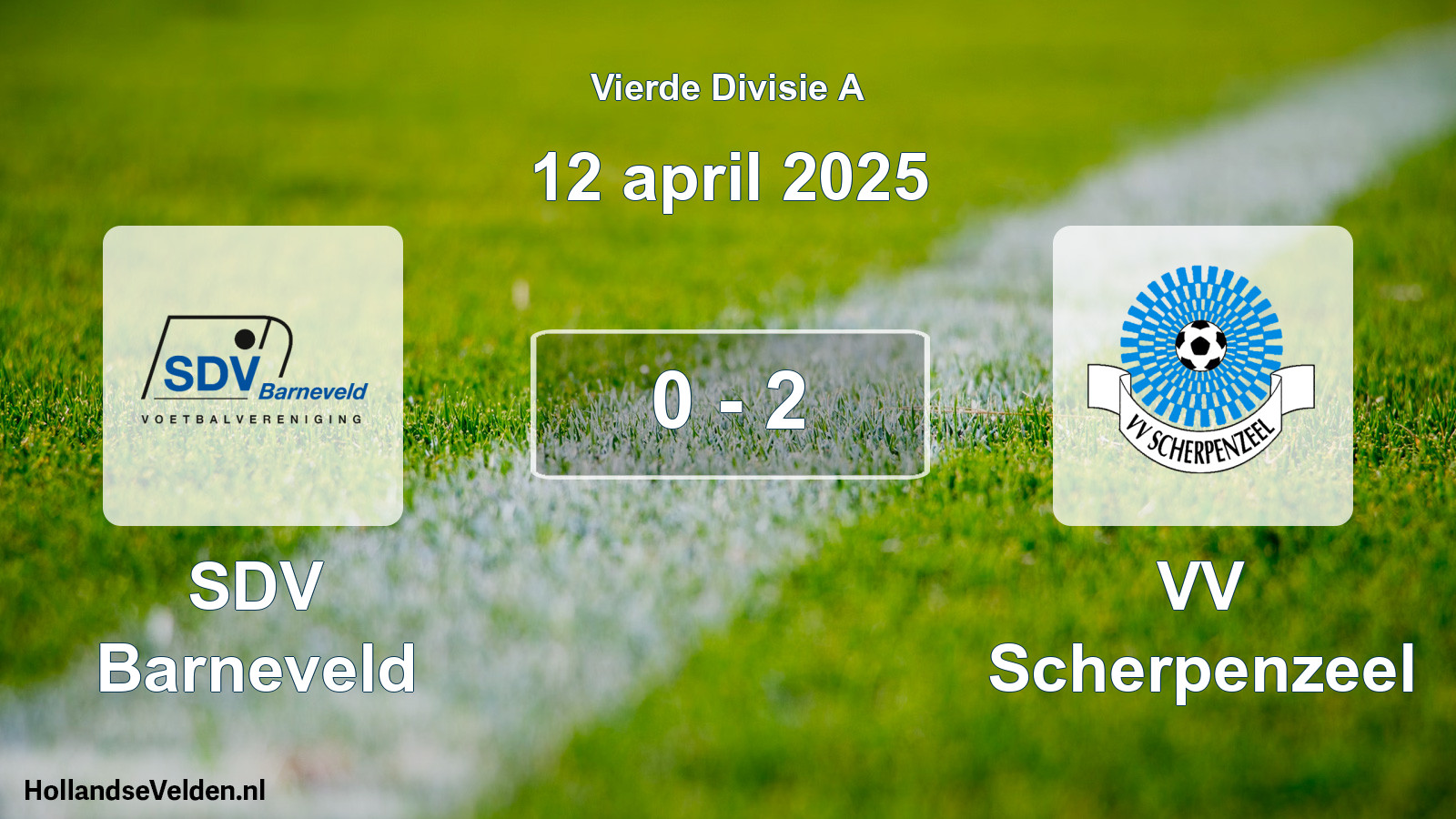 Total number of matches played: SDV Barneveld - VV Scherpenzeel 0 - 2 (12 April 2025)