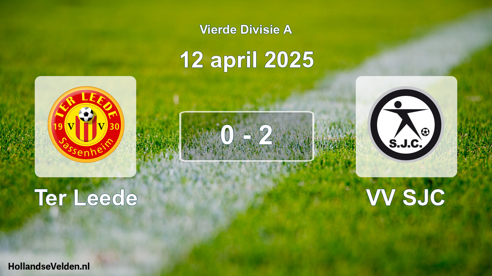 Total number of matches played: Ter Leede - VV SJC 0 - 2 (12 April 2025)