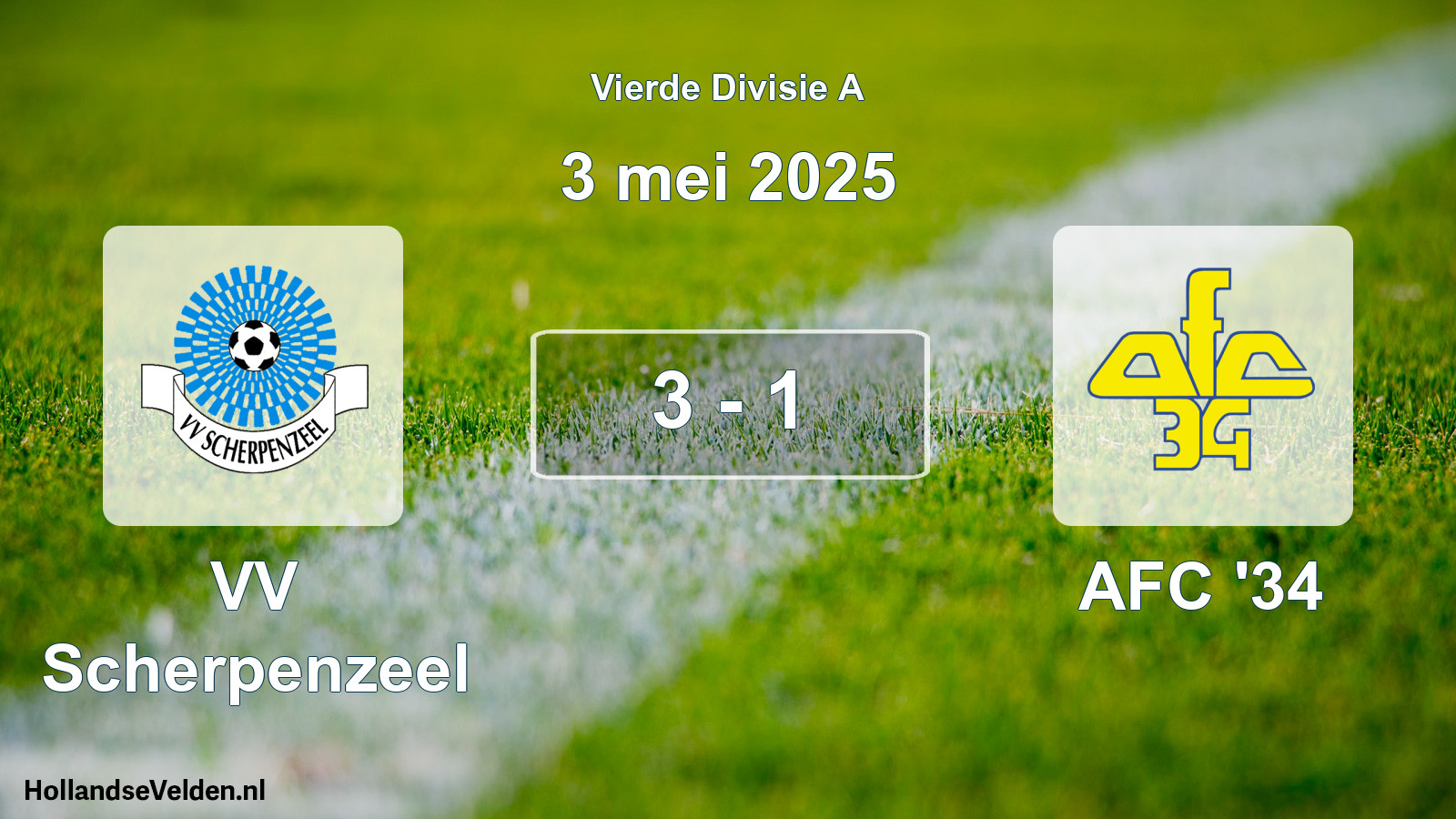 Total number of matches played: VV Scherpenzeel - AFC '34 3 - 1 (3 May 2025)