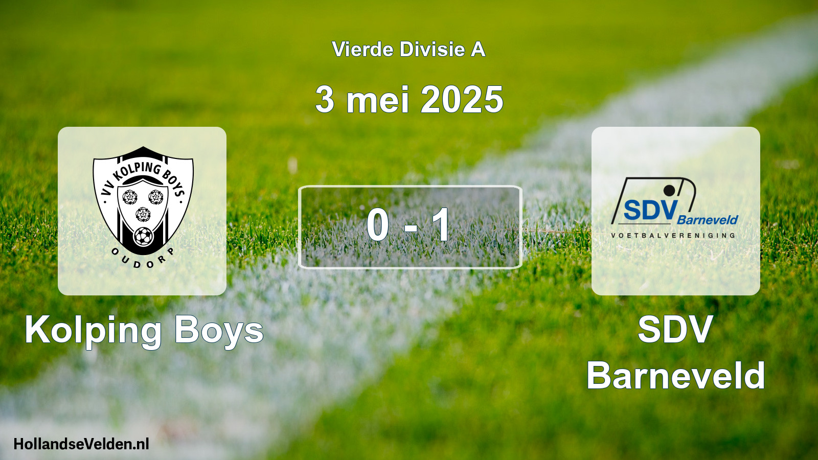 Total number of matches played: Kolping Boys - SDV Barneveld 0 - 1 (3 May 2025)