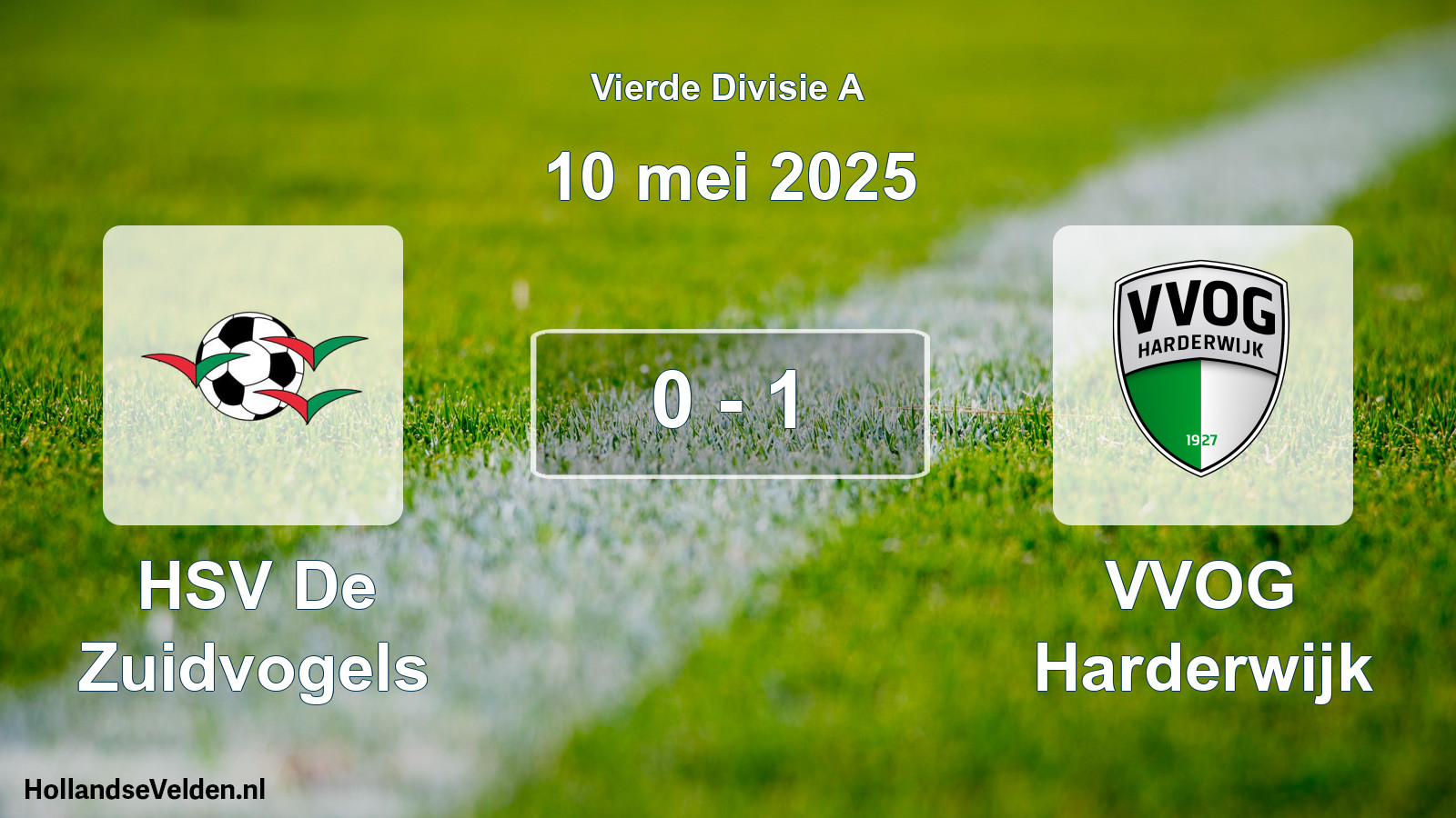 Total number of matches played: HSV De Zuidvogels - VVOG Harderwijk 0 - 1 (10 May 2025)