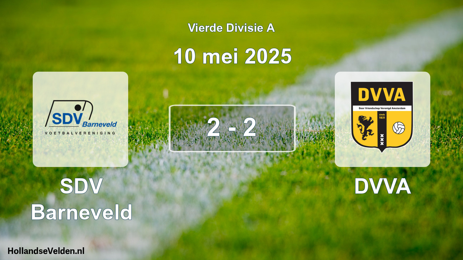 Total number of matches played: SDV Barneveld - DVVA 2 - 2 (10 May 2025)