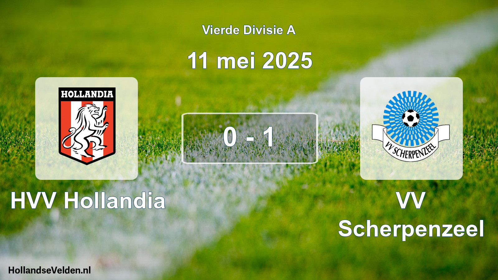 Total number of matches played: HVV Hollandia - VV Scherpenzeel 0 - 1 (11 May 2025)