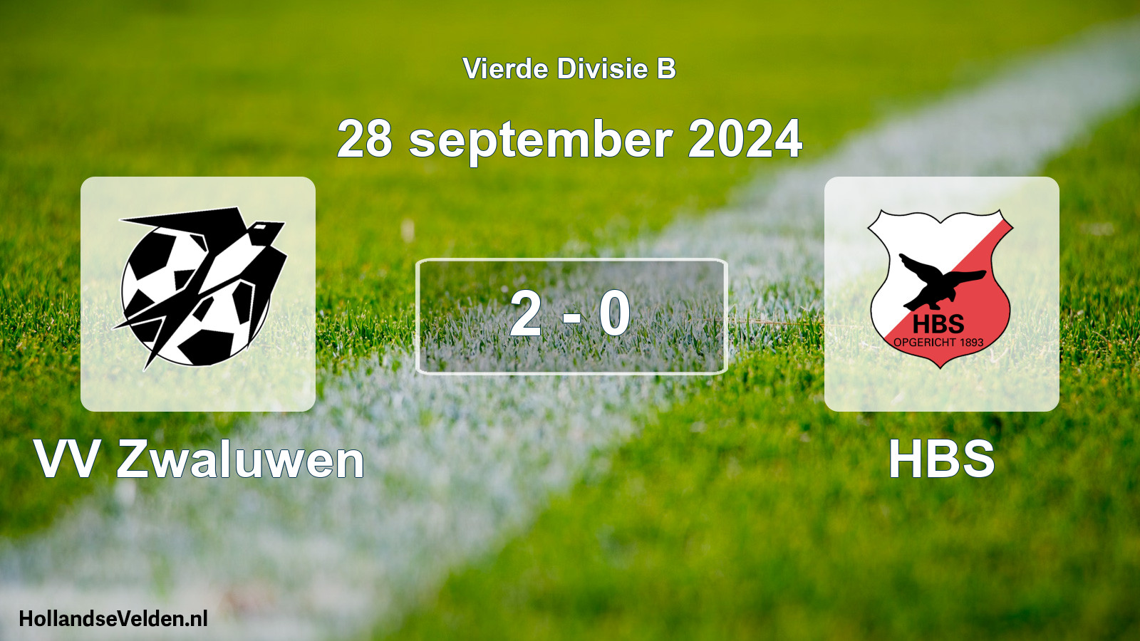 Total number of matches played: VV Zwaluwen - HBS 2 - 0 (28 September 2024)