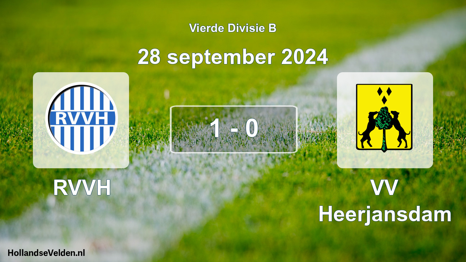 Total number of matches played: RVVH - VV Heerjansdam 1 - 0 (28 September 2024)