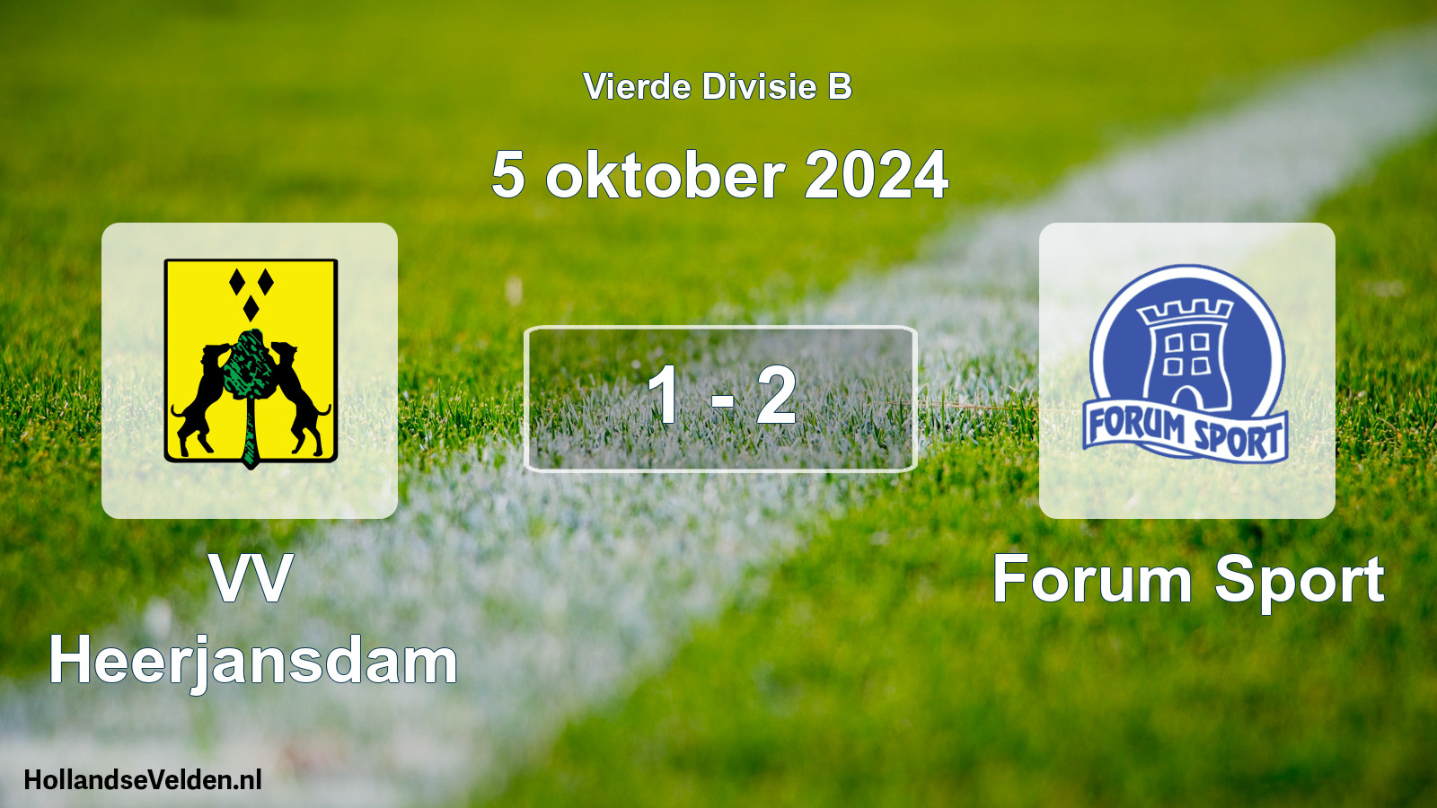 Total number of matches played: VV Heerjansdam - Forum Sport 1 - 2 (5 October 2024)