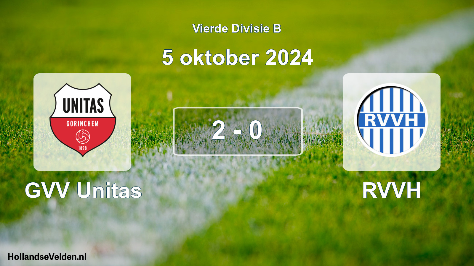 Total number of matches played: GVV Unitas - RVVH 2 - 0 (5 October 2024)