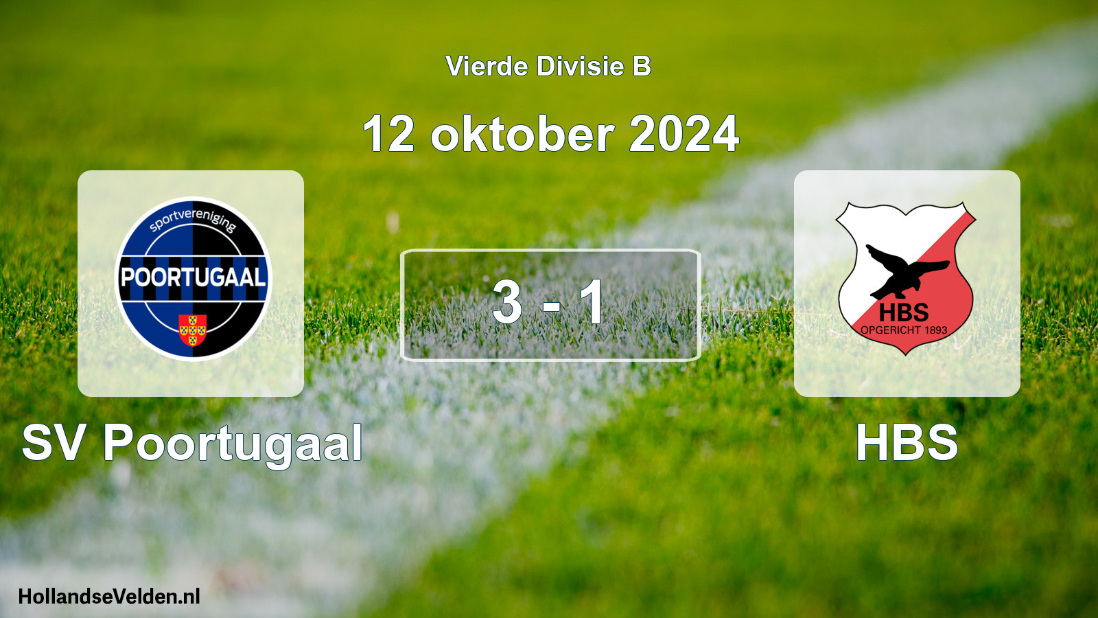 Total number of matches played: SV Poortugaal - HBS 3 - 1 (12 October 2024)