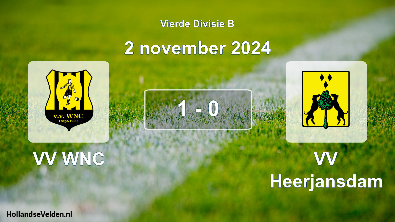 Total number of matches played: VV WNC - VV Heerjansdam 1 - 0 (2 November 2024)