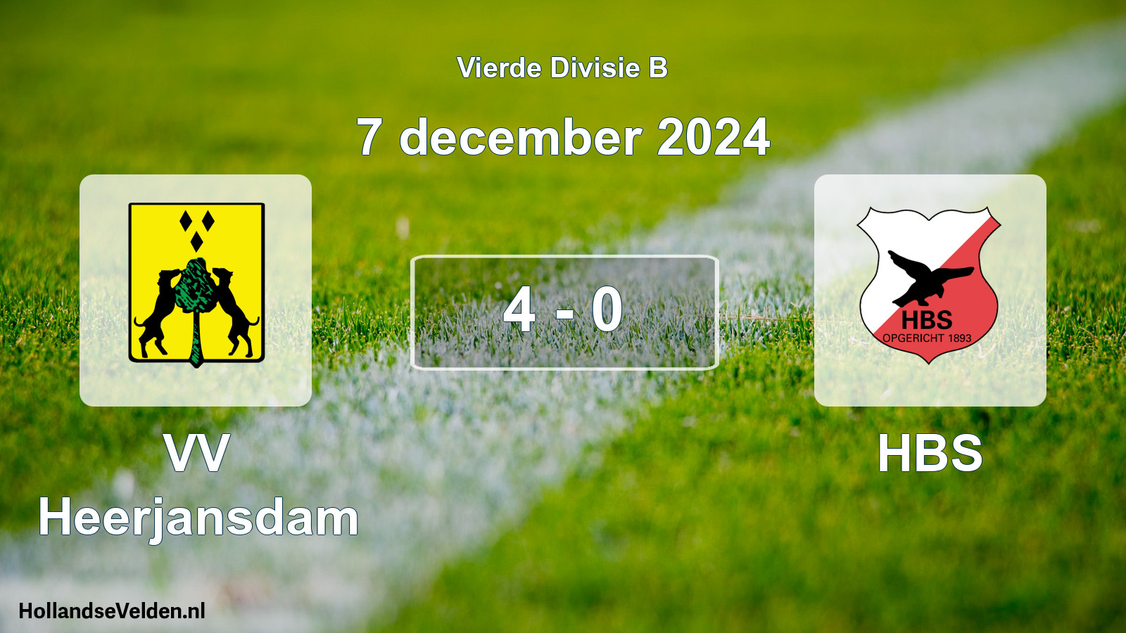 Total number of matches played: VV Heerjansdam - HBS 4 - 0 (7 December 2024)