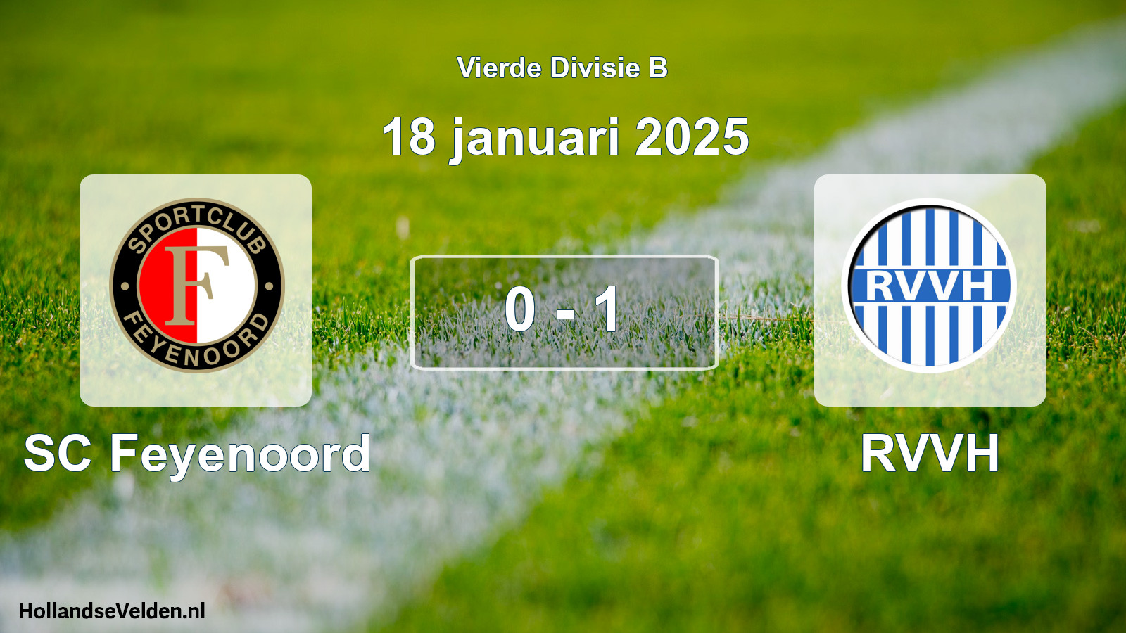 Total number of matches played: SC Feyenoord - RVVH 0 - 1 (18 January 2025)