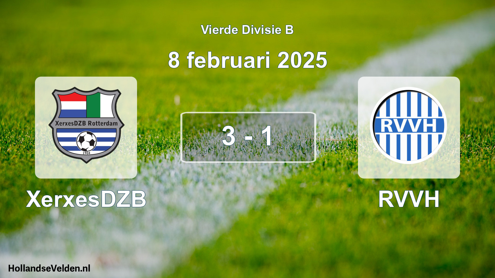 Total number of matches played: XerxesDZB - RVVH 3 - 1 (8 February 2025)
