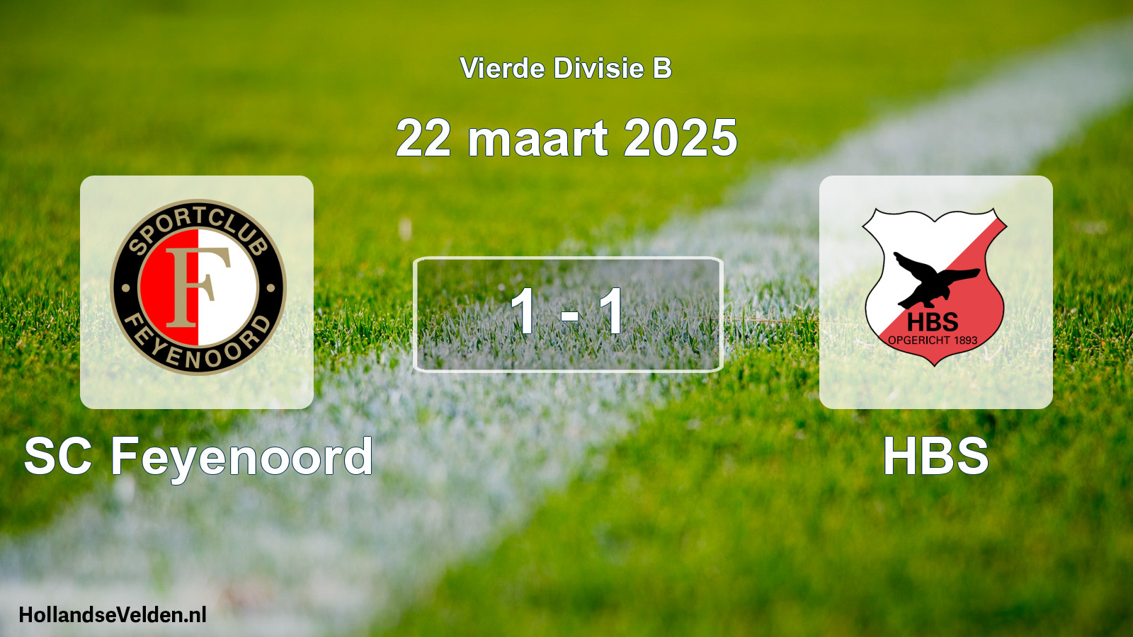 Total number of matches played: SC Feyenoord - HBS 1 - 1 (22 March 2025)