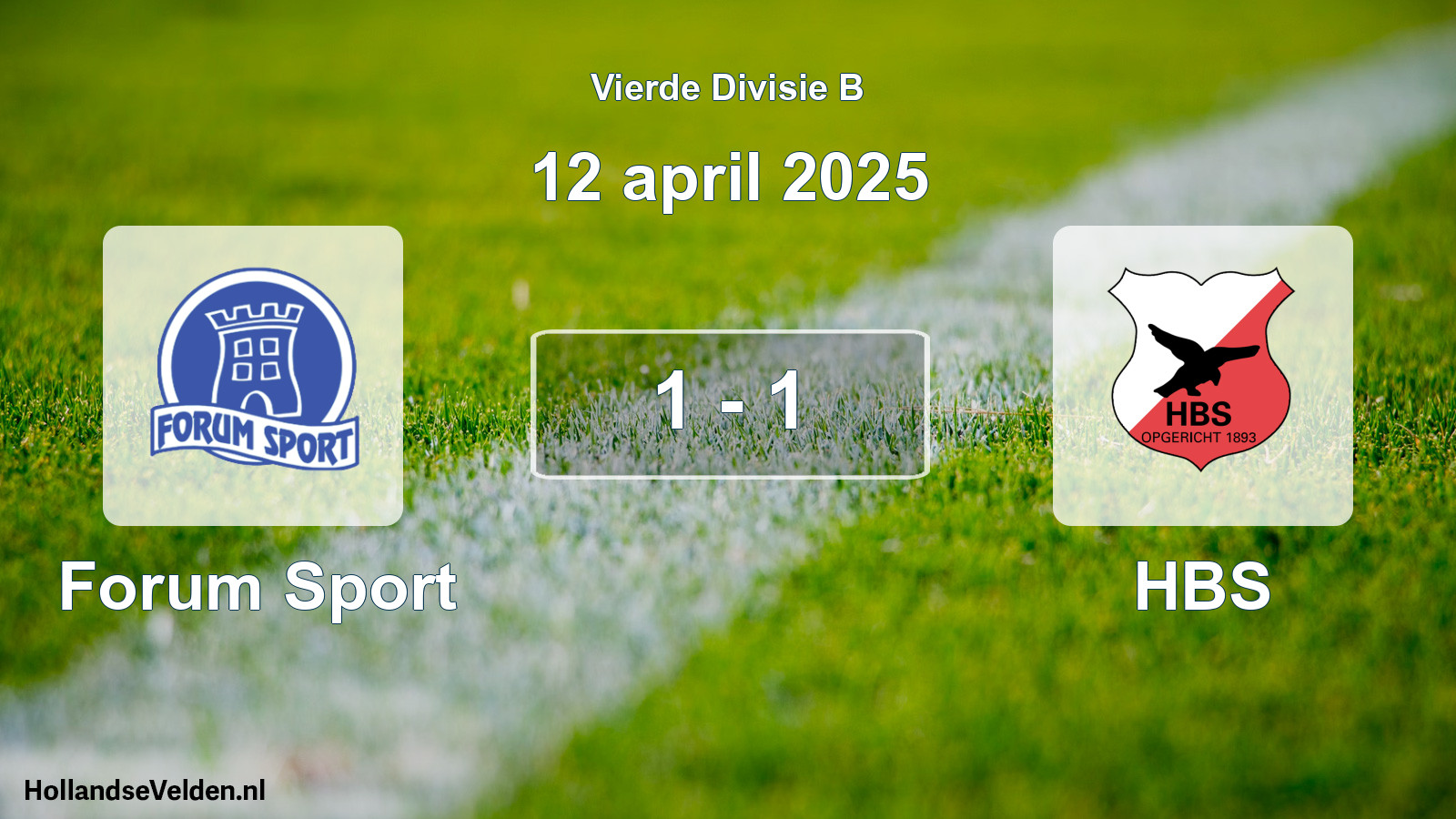 Total number of matches played: Forum Sport - HBS 1 - 1 (12 April 2025)