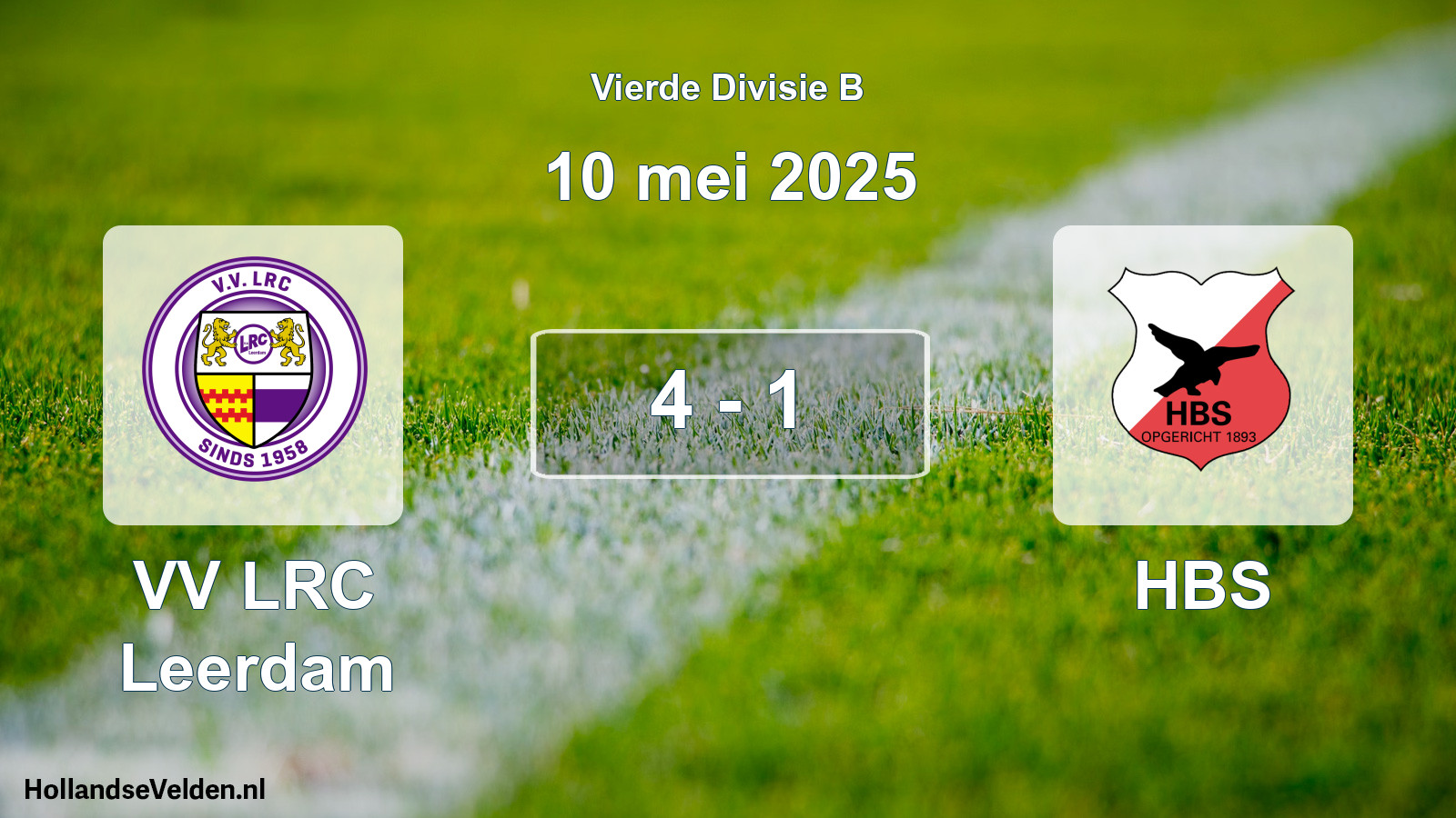Total number of matches played: VV LRC Leerdam - HBS 4 - 1 (10 May 2025)
