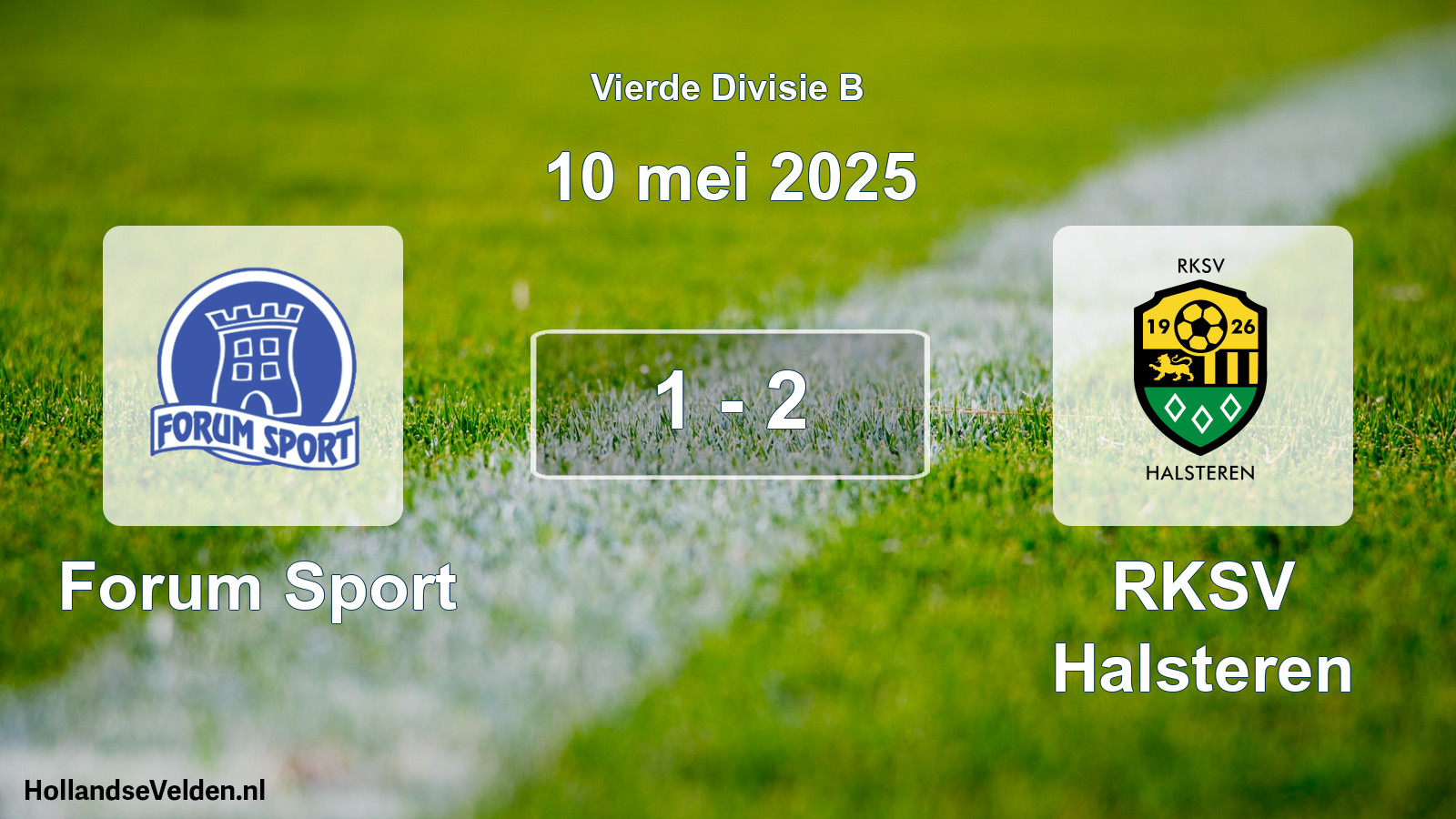 Total number of matches played: Forum Sport - RKSV Halsteren 1 - 2 (10 May 2025)