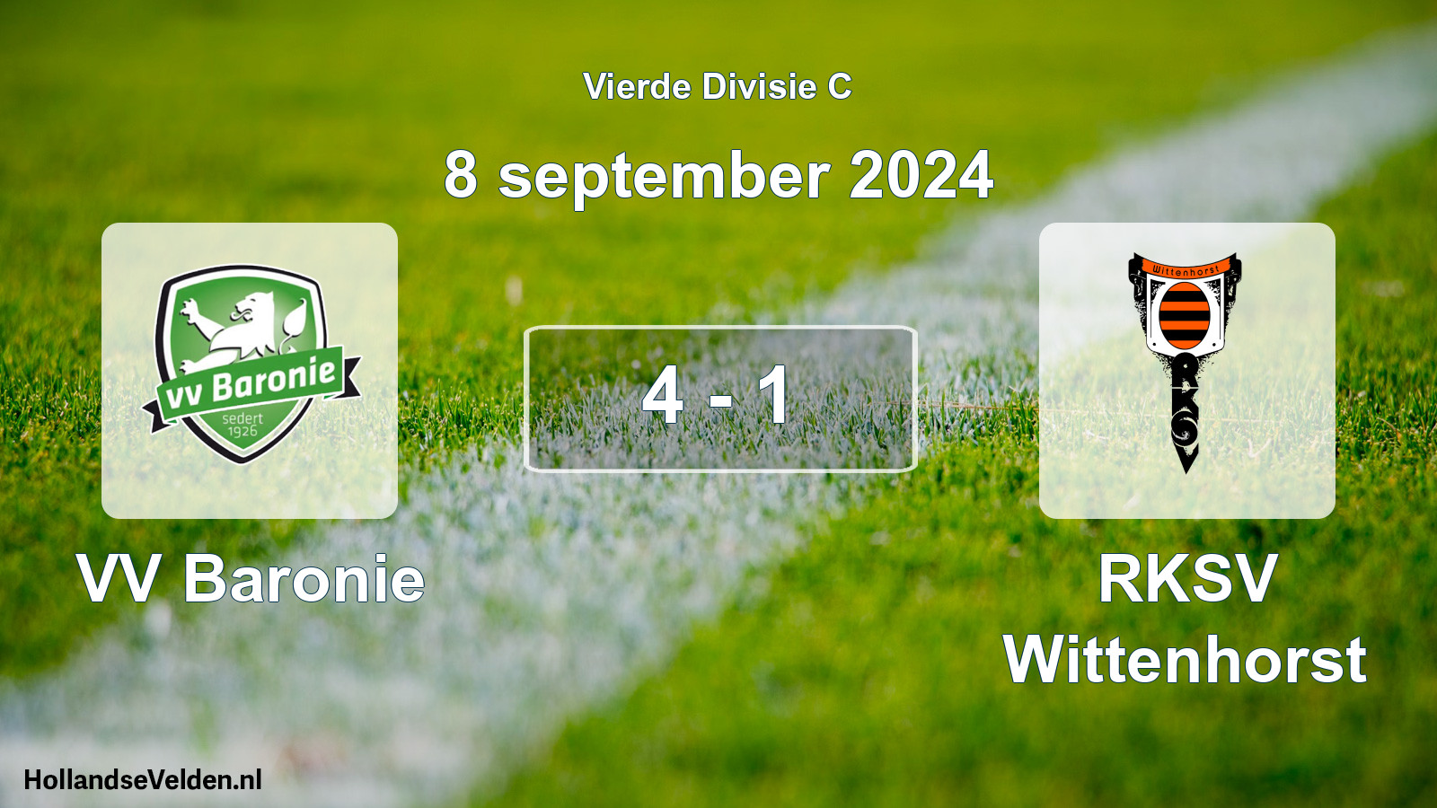 Total number of matches played: VV Baronie - RKSV Wittenhorst 4 - 1 (8 September 2024)