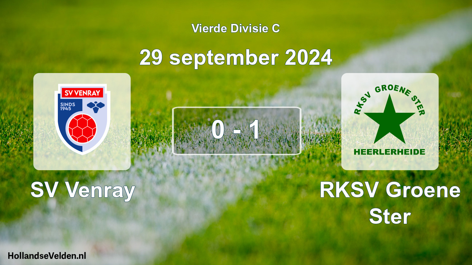 Total number of matches played: SV Venray - RKSV Groene Ster 0 - 1 (29 September 2024)