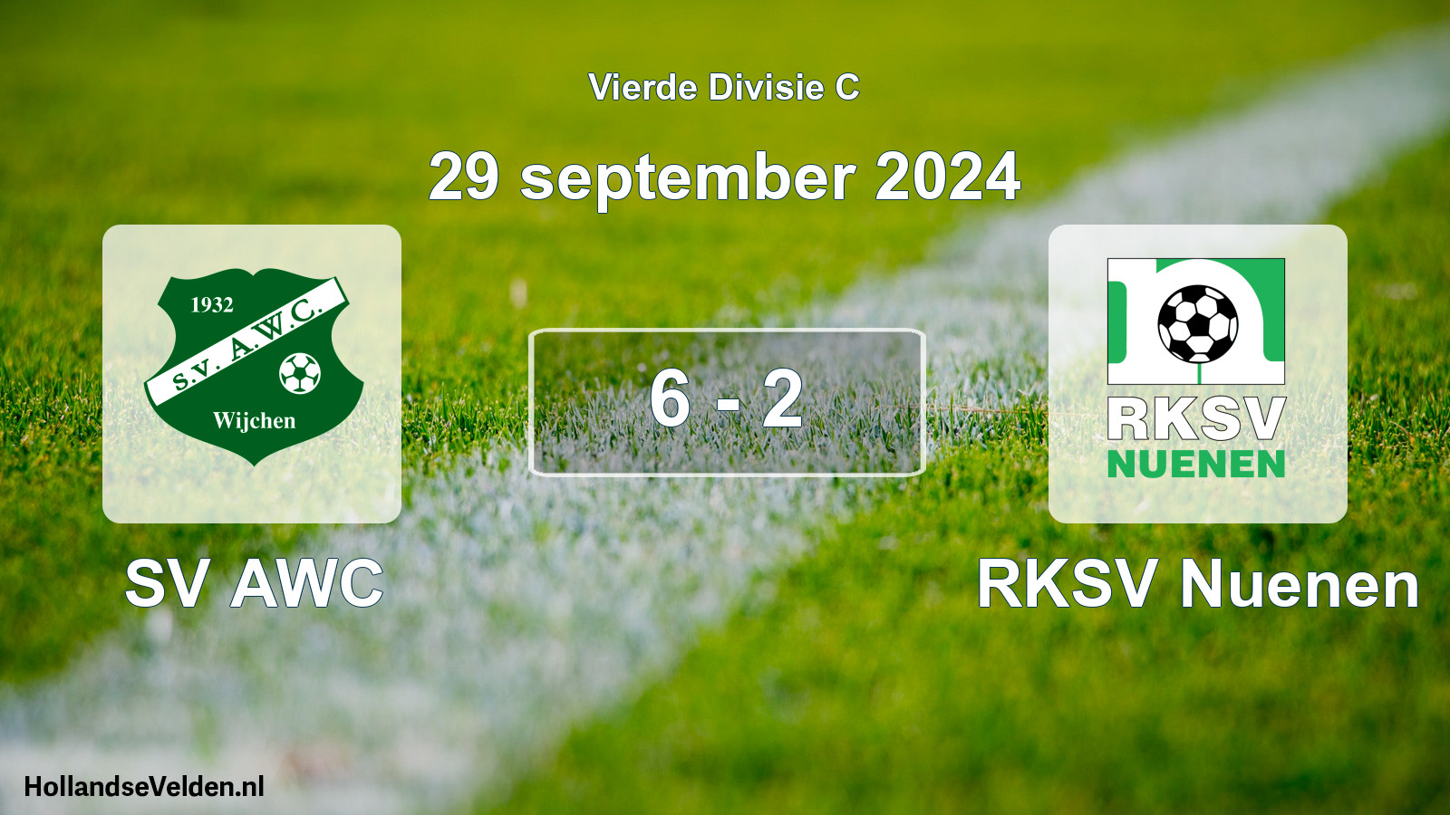 Total number of matches played: SV AWC - RKSV Nuenen 6 - 2 (29 September 2024)
