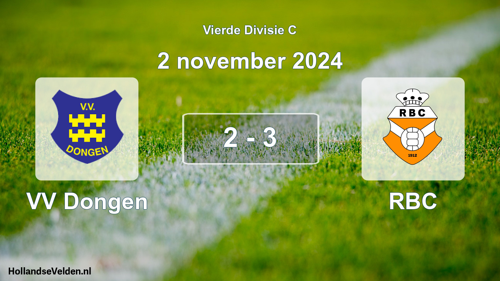 Total number of matches played: VV Dongen - RBC 2 - 3 (2 November 2024)