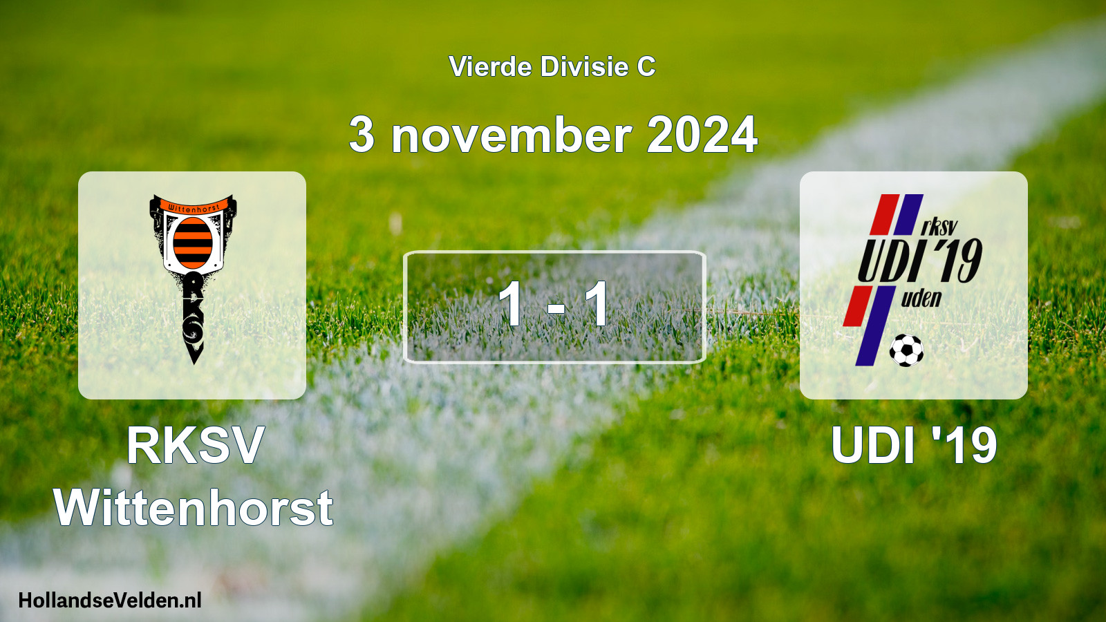 Total number of matches played: RKSV Wittenhorst - UDI '19 1 - 1 (3 November 2024)