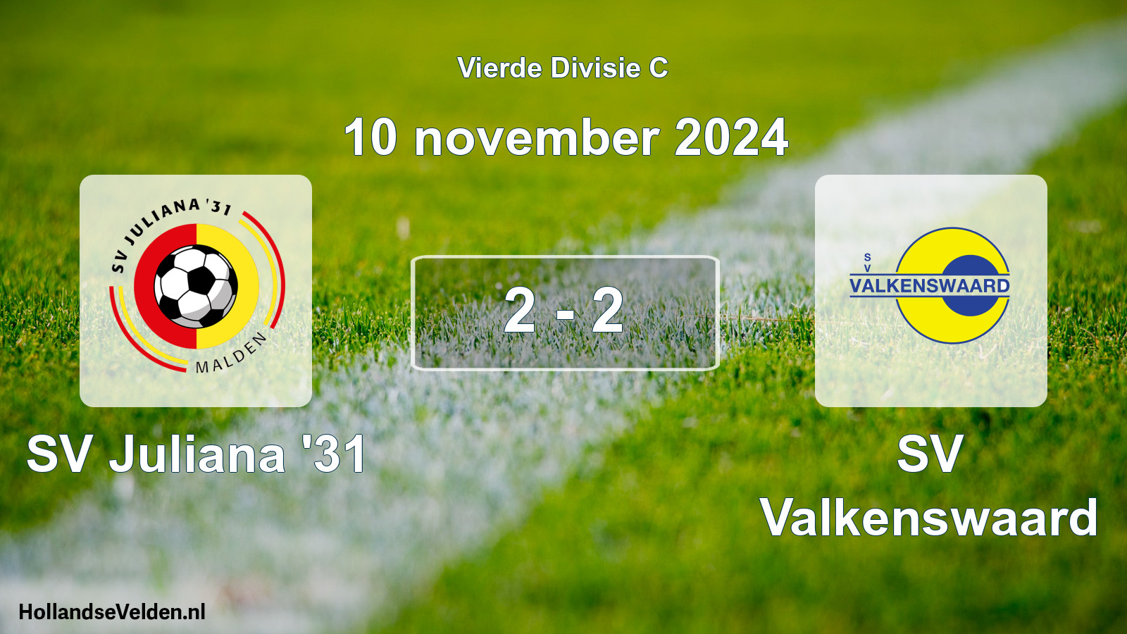 Total number of matches played: SV Juliana '31 - SV Valkenswaard 2 - 2 (10 November 2024)
