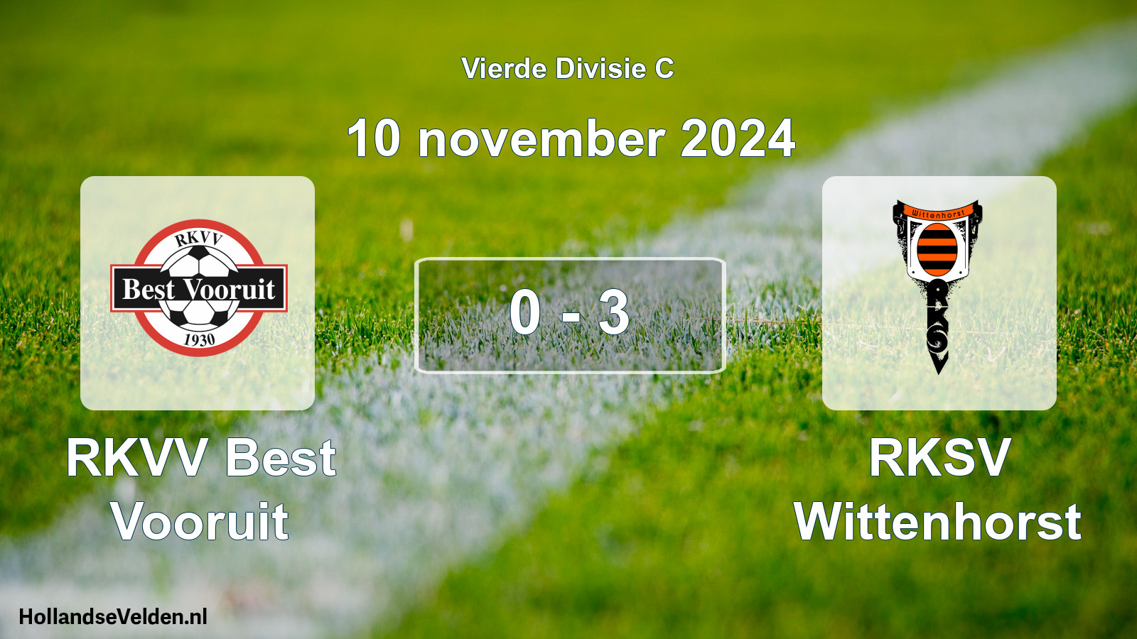 Total number of matches played: RKVV Best Vooruit - RKSV Wittenhorst 0 - 3 (10 November 2024)