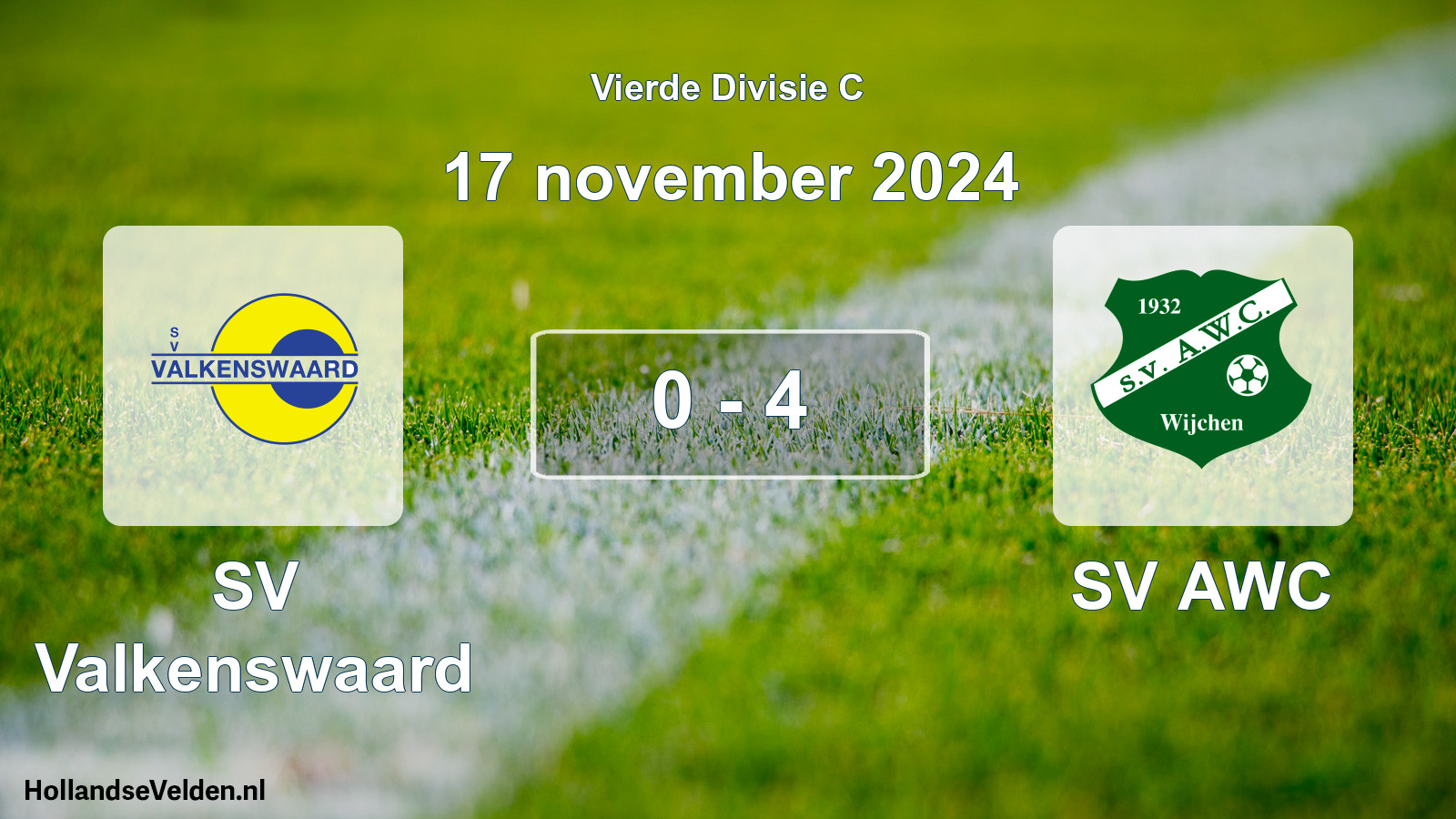 Total number of matches played: SV Valkenswaard - SV AWC 0 - 4 (17 November 2024)