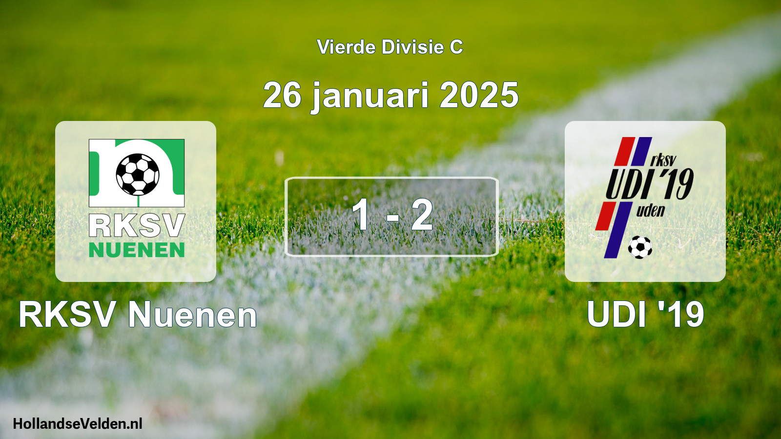 Total number of matches played: RKSV Nuenen - UDI '19 1 - 2 (26 January 2025)