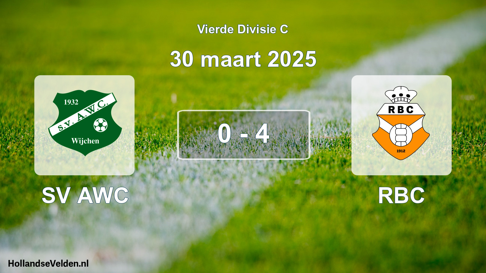 Total number of matches played: SV AWC - RBC 0 - 4 (30 March 2025)