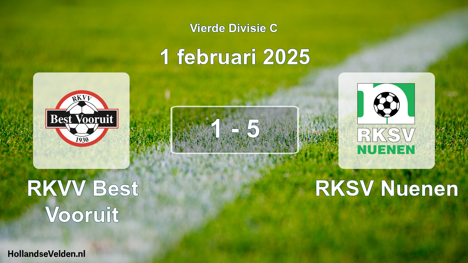 Total number of matches played: RKVV Best Vooruit - RKSV Nuenen 1 - 5 (1 February 2025)