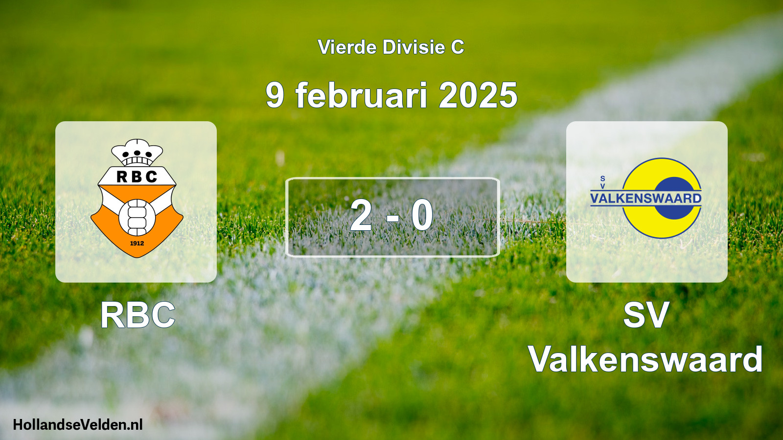 Total number of matches played: RBC - SV Valkenswaard 2 - 0 (9 February 2025)