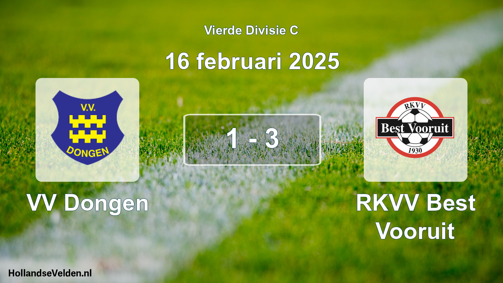 Total number of matches played: VV Dongen - RKVV Best Vooruit 1 - 3 (16 February 2025)