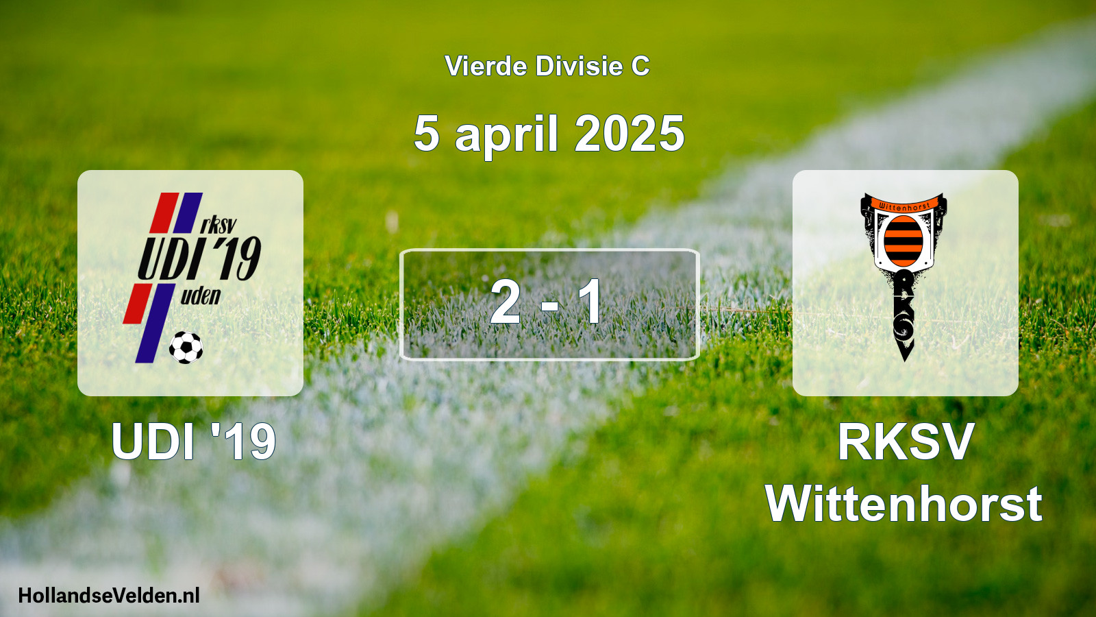Total number of matches played: UDI '19 - RKSV Wittenhorst 2 - 1 (5 April 2025)