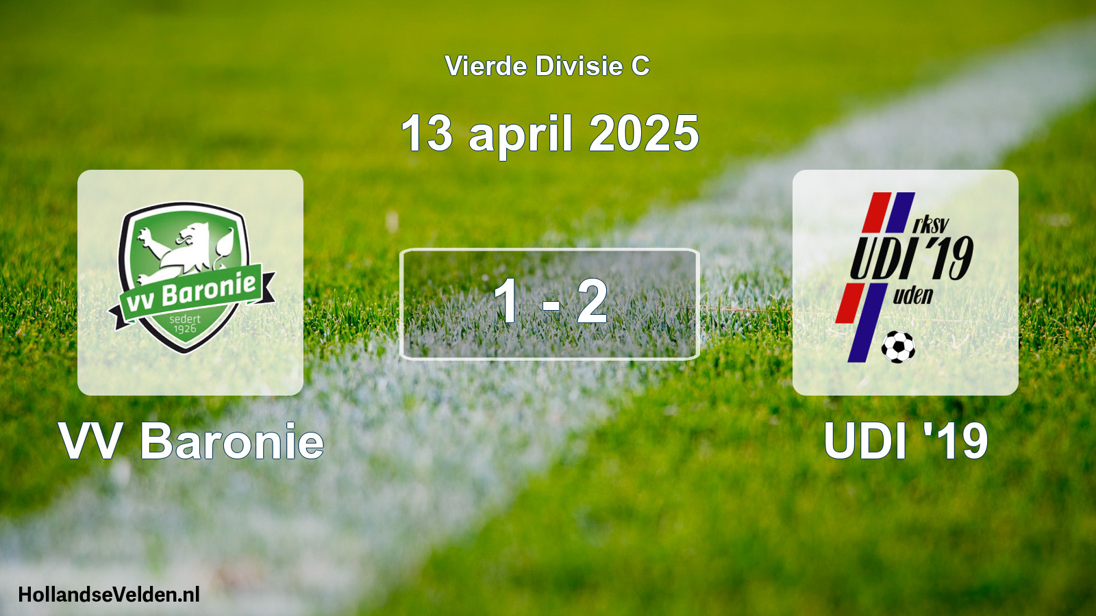 Total number of matches played: VV Baronie - UDI '19 1 - 2 (13 April 2025)