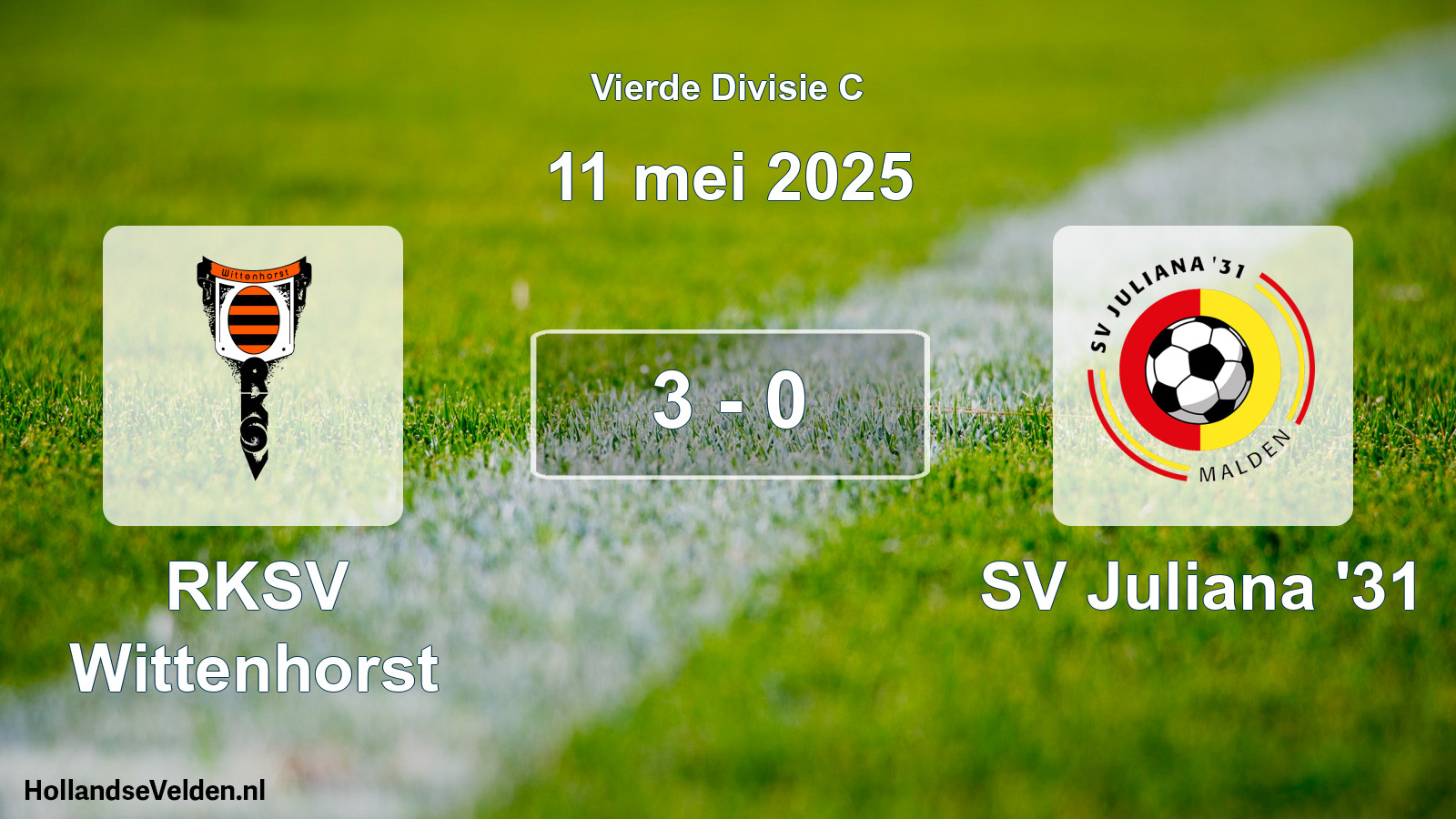 Total number of matches played: RKSV Wittenhorst - SV Juliana '31 3 - 0 (11 May 2025)