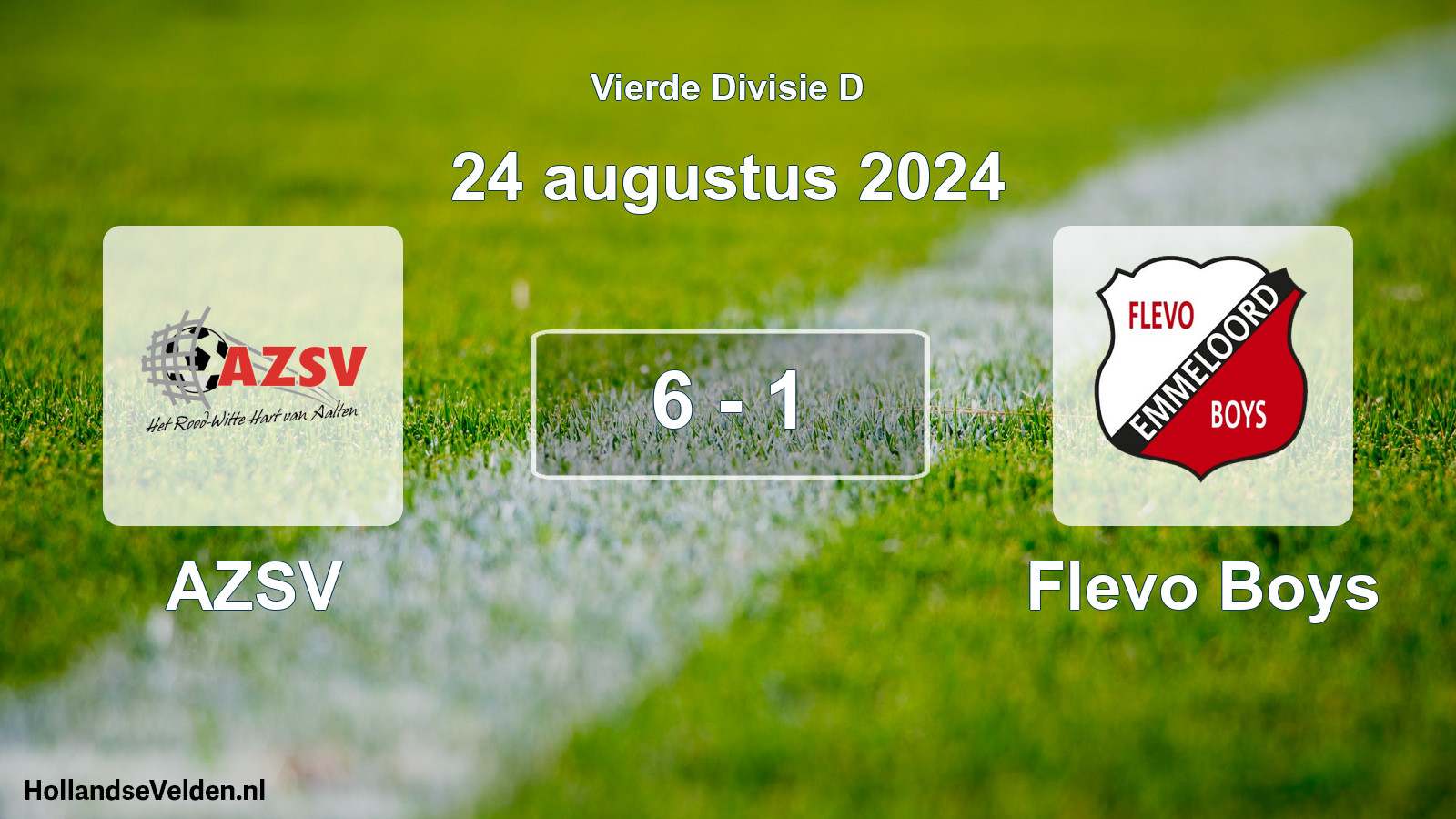 Total number of matches played: AZSV - Flevo Boys 6 - 1 (24 August 2024)