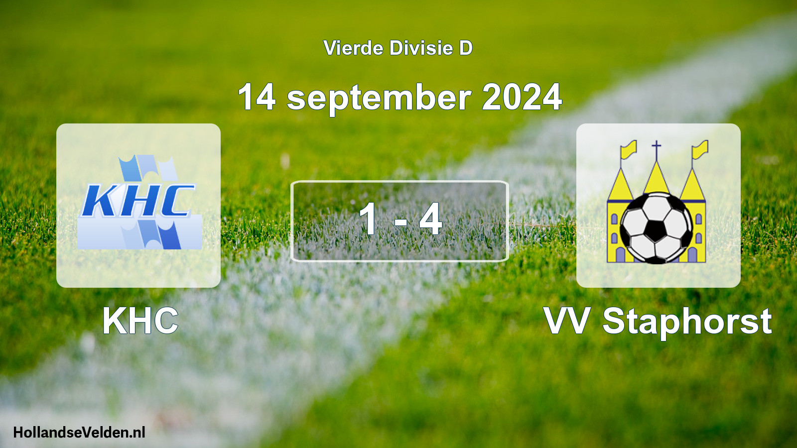 Total number of matches played: KHC - VV Staphorst 1 - 4 (14 September 2024)
