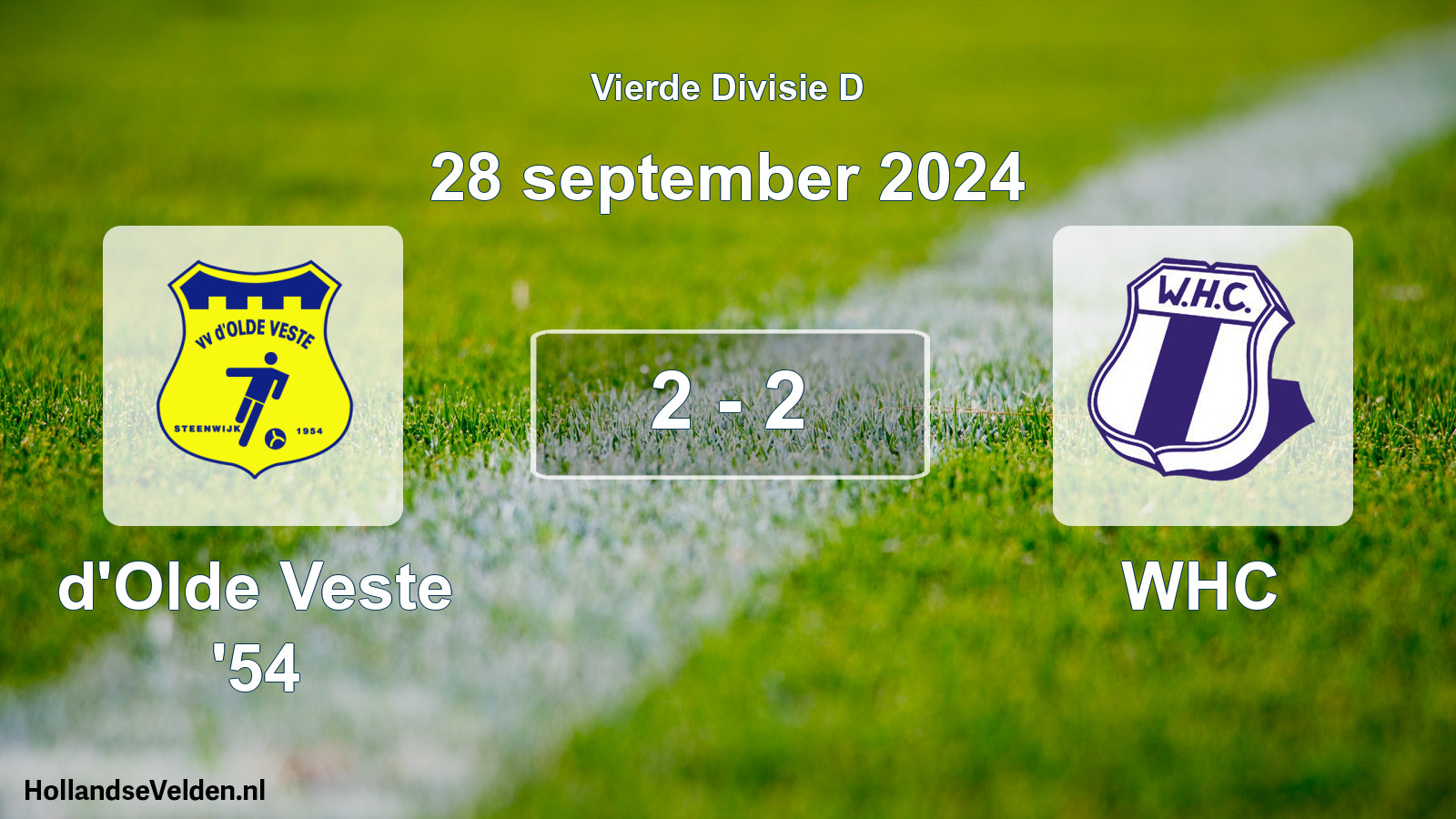 Total number of matches played: d'Olde Veste '54 - WHC 2 - 2 (28 September 2024)