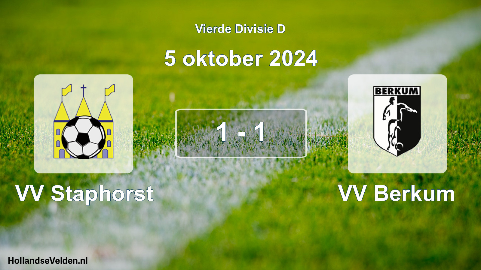 Total number of matches played: VV Staphorst - VV Berkum 1 - 1 (5 October 2024)