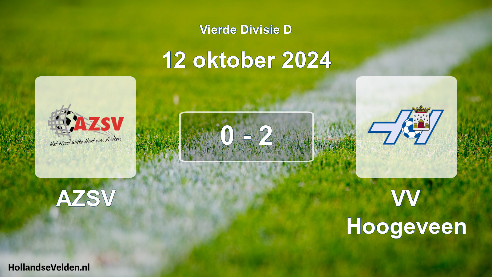 Total number of matches played: AZSV - VV Hoogeveen 0 - 2 (12 October 2024)