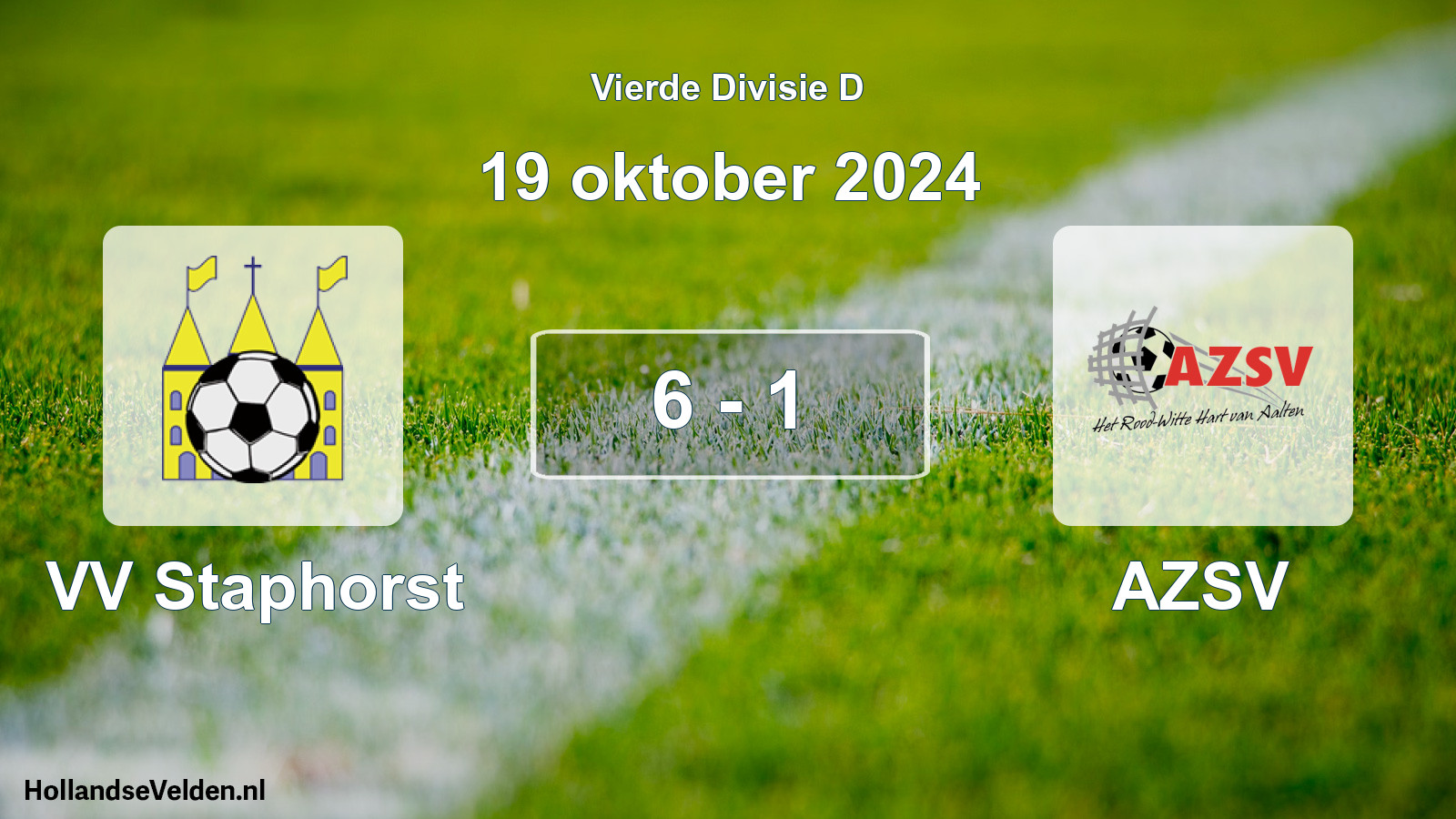 Total number of matches played: VV Staphorst - AZSV 6 - 1 (19 October 2024)