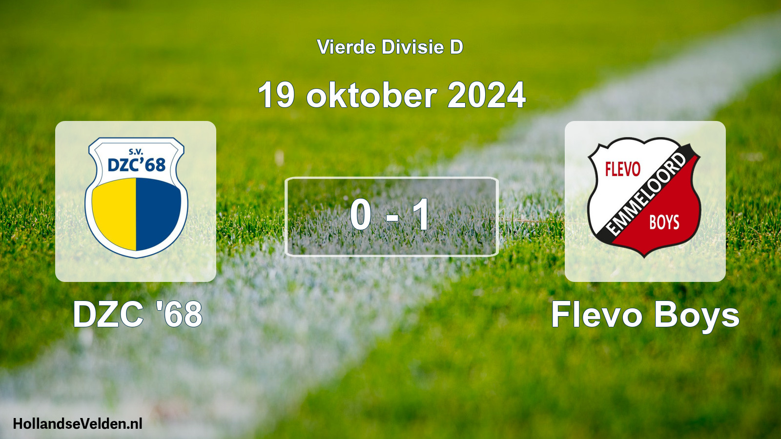 Total number of matches played: DZC '68 - Flevo Boys 0 - 1 (19 October 2024)