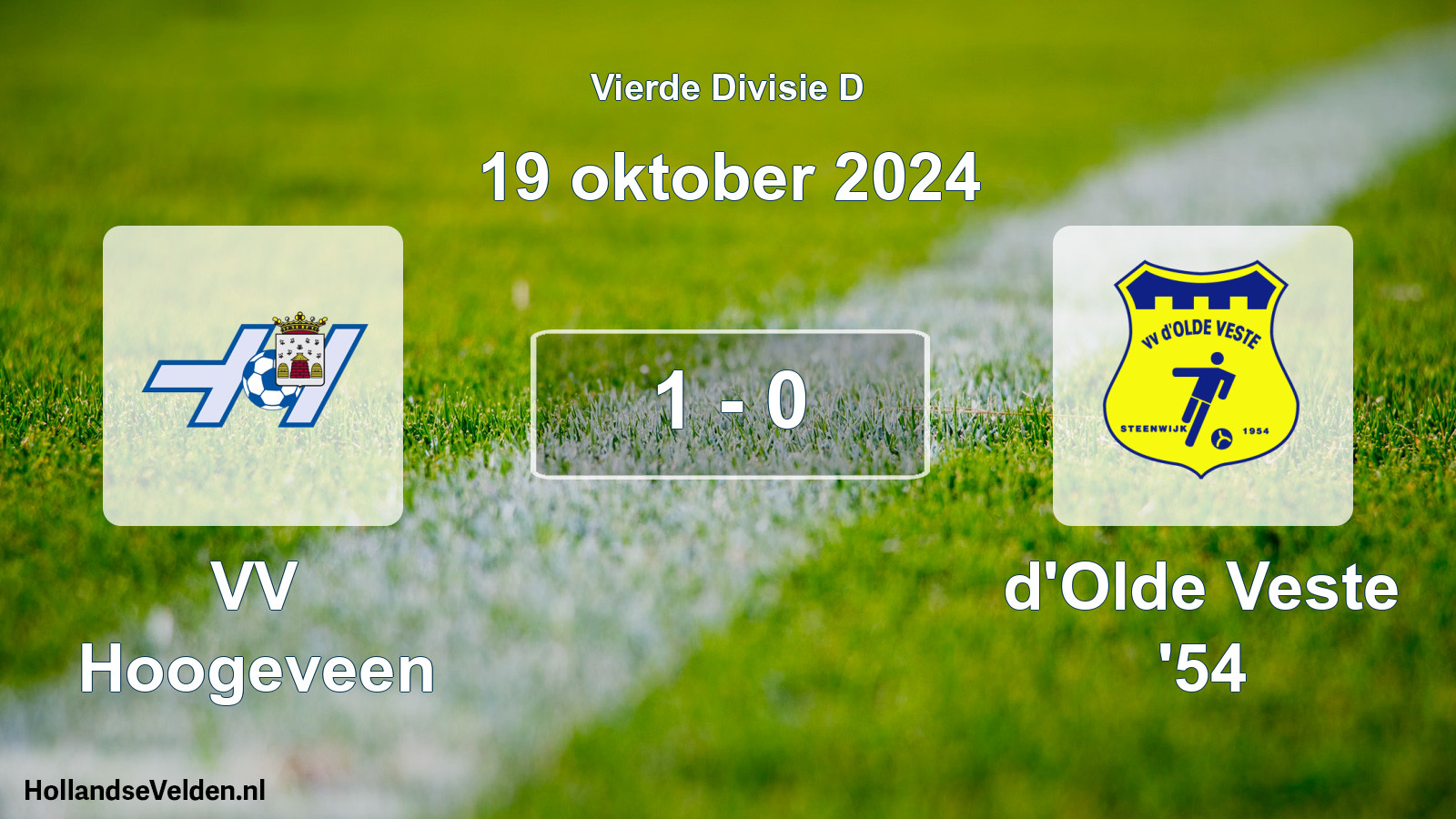 Total number of matches played: VV Hoogeveen - d'Olde Veste '54 1 - 0 (19 October 2024)
