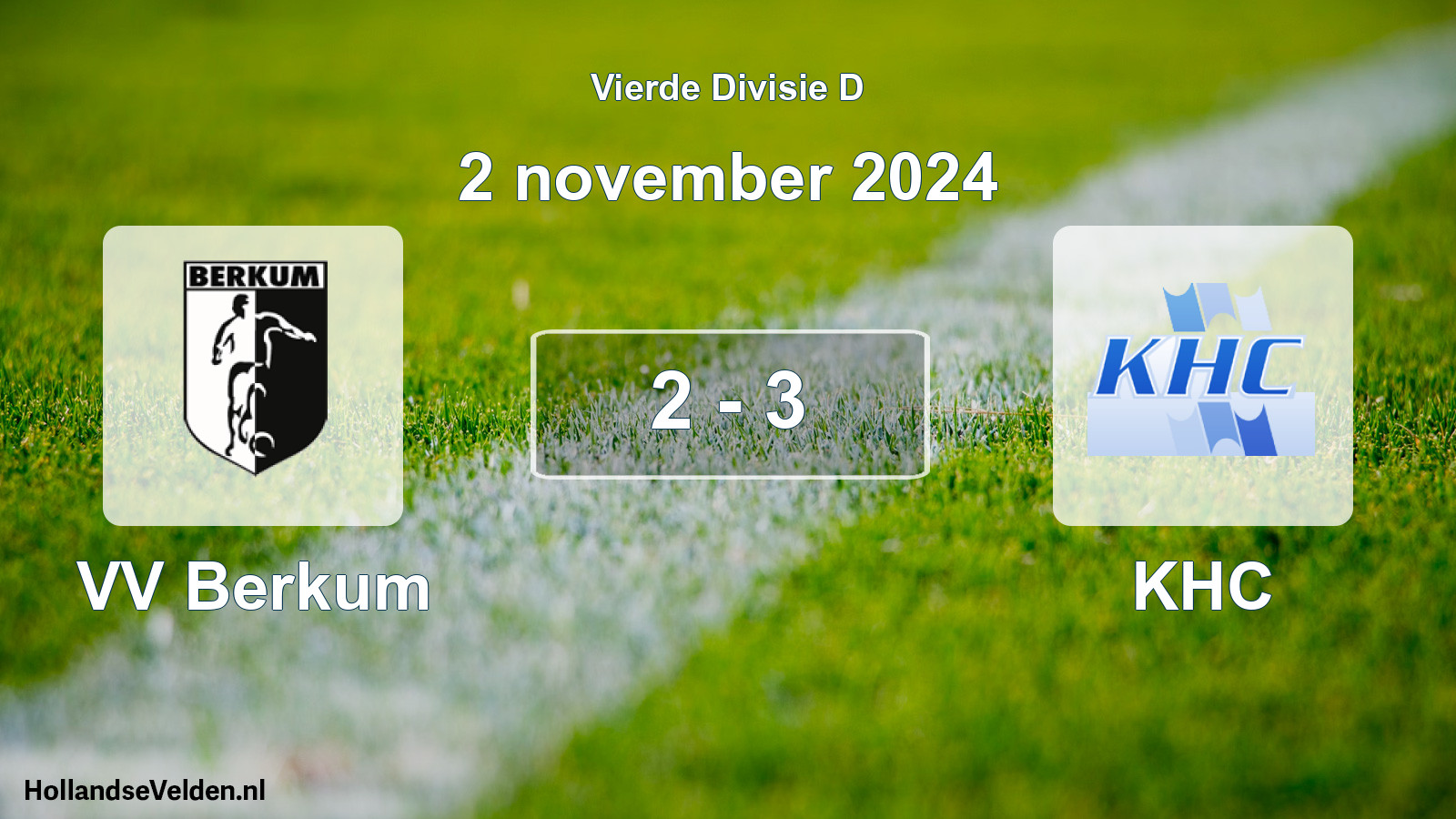 Total number of matches played: VV Berkum - KHC 2 - 3 (2 November 2024)