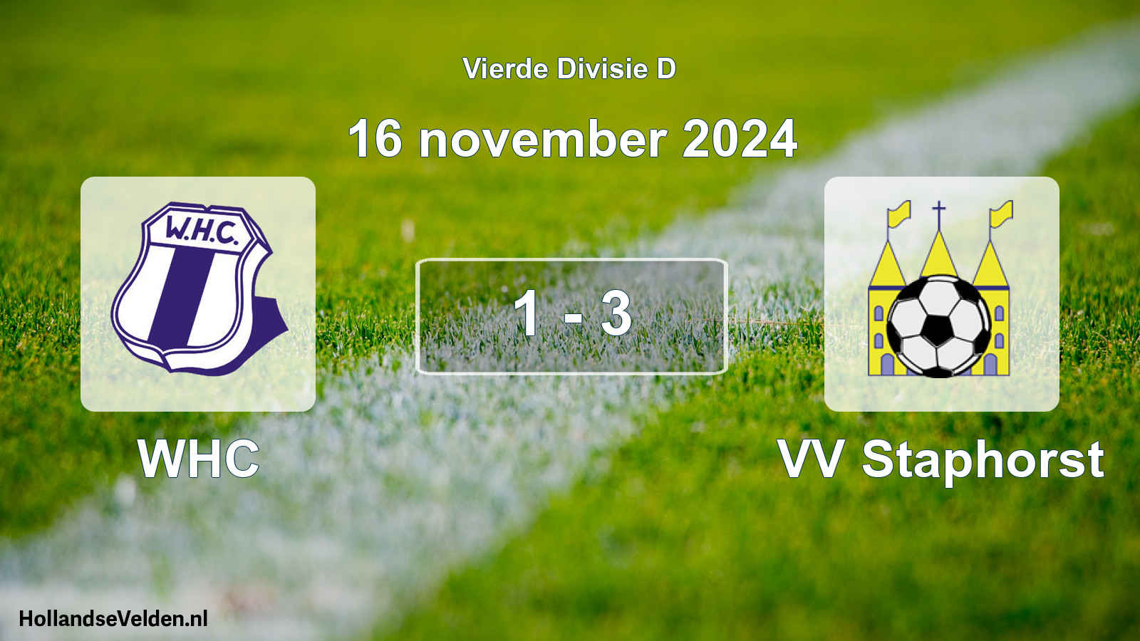 Total number of matches played: WHC - VV Staphorst 1 - 3 (16 November 2024)
