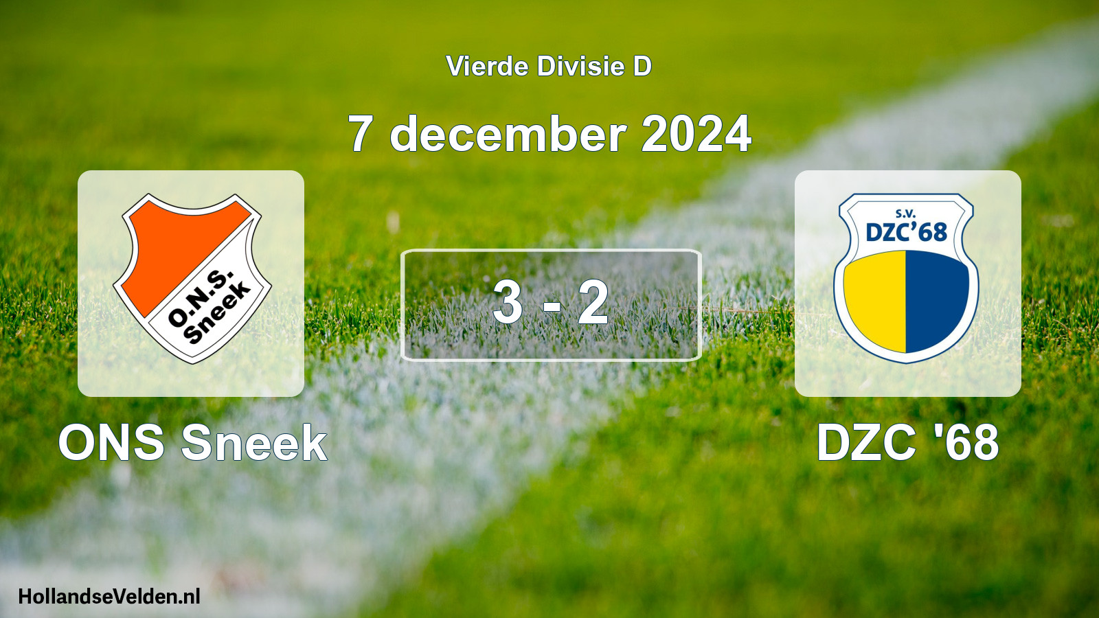 Total number of matches played: ONS Sneek - DZC '68 3 - 2 (7 December 2024)