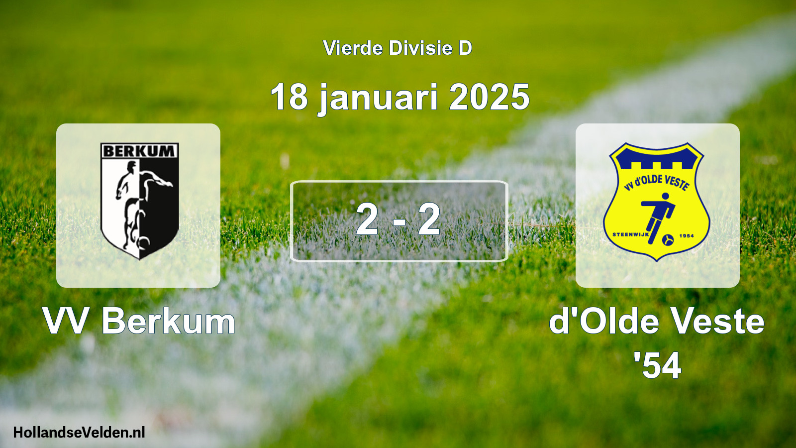 Total number of matches played: VV Berkum - d'Olde Veste '54 2 - 2 (18 January 2025)